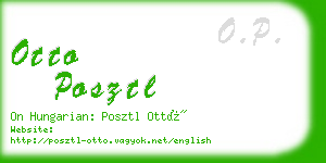 otto posztl business card